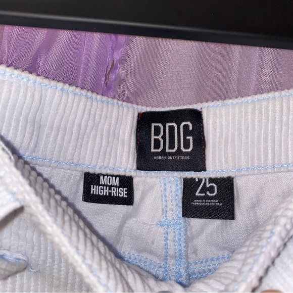 Urban Outfitters BDG Corduroy Baby Blue Mom High-Rise Straight Leg Pants - Picture 2 of 3